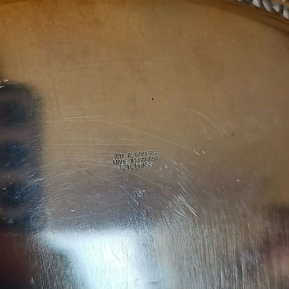 Rogers S.P.Brass Silver Serving Tray 13" - Picture 5 of 16